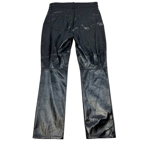 Gap Womens Faux Leather Vintage Slim Pants High Rise Black Size 10 Pockets New - Picture 7 of 10